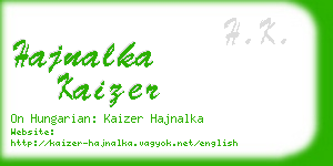 hajnalka kaizer business card